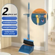 Stand-Up Dustpan Set with 180° Rotating Broom - Image 3