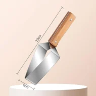 Triangle Stainless Steel Fruit Cutter with Wood Handle for Kitchen - Image 8