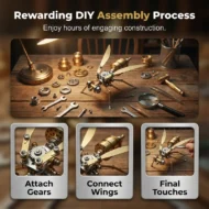 3D Metal Bee Puzzle Assembly Model Kit - Image 8