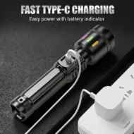 💎 49% OFF! 💎 Multifunctional Zoom LED Flashlight with Power Display – 500m Range, USB-C & 4 Lighting Modes - Image 4