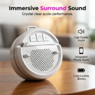 Portable Bluetooth Speaker with RGB Lights & Phone Stand - Image 5