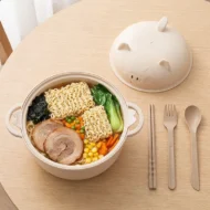 🔥While Supplies Last 40% OFF!🎉 1300ml Instant Noodle Bowl Set with Lid & Cutlery - Image 2