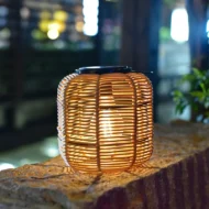 Solar Powered Rattan Lantern Light - Image 3