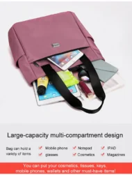 Large Capacity Waterproof Multi Pocket Nylon Shoulder Bag - Image 9