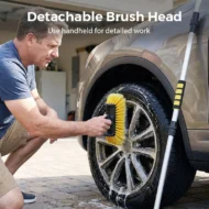 🚗 Extendable Car Wash Brush – 60" Long Handle, 360° Clean! ✨ Reach higher, scrub smarter – gentle on paint, tough on dirt! 🧼💦 - Image 8