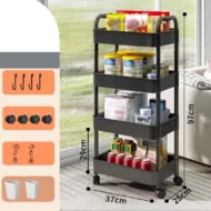 Mobile Kitchen Storage Organizer Rack - Image 22