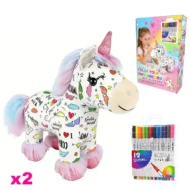 DIY Color-In Unicorn Plush Toy Kit - Image 9