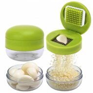 Mini Garlic Chopper and Press with Container - Image 4