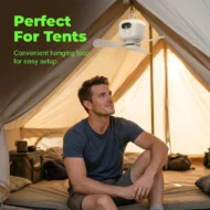 Rechargeable Ceiling Fan with LED Light - Image 4