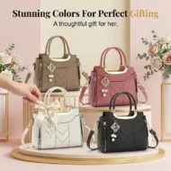 👜 LIMITED-TIME 50% OFF! ✨ Women's Top-Handle Satchel – V-Stitched, Gold Hardware, Multi-Compartment 🌸 - Image 12
