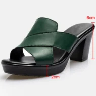 Women's Platform Slip on Chunky High Heel Sandals🌸 - Image 7