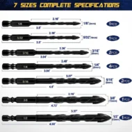 Four-Flute Sawtooth Drill Bit Set - Image 5