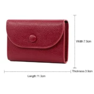 🔥Best Christmas present ever🎁🎄Fashion Lychee Pattern PU Leather Short Wallet with Convenient Snap Button - Image 13
