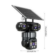 6K 9MP Outdoor Wi-Fi Security Camera | 10x Zoom, 3 Lenses, 360° PTZ | IP66 Waterproof, Color Night Vision, Two-Way Audio, Motion Tracking - Image 7