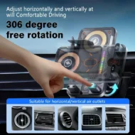 🔥HOT SALE 50% OFF🎁⚡Over 50,000 sold! 📱Smart 2-in-1 Car Rotating Mobile Phone Holder & Wireless Charger⚡ - Image 2