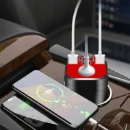 📢📢49%  OFF !! ⏰Car Mounted Cup Type Inverter Converter QC Charger - Image 2