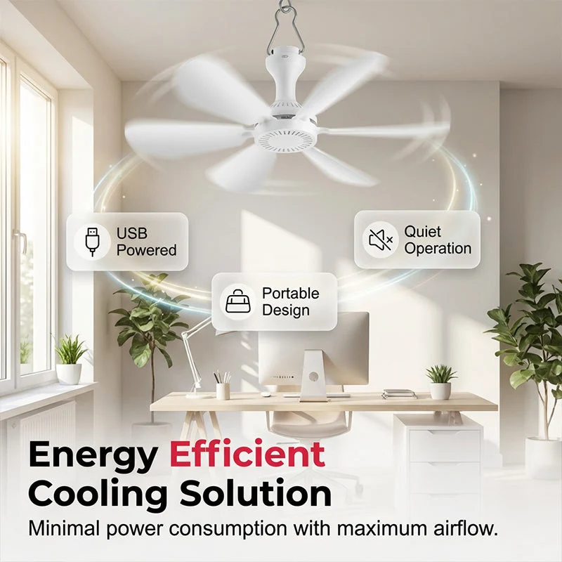 💥Hot Sales-49% OFF🔥Portable USB Ceiling Fan with 6 Blades