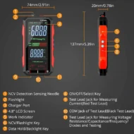 🔧 50% OFF NOW! ⚡ USB Rechargeable Digital Multimeter – Auto-Ranging, LCD Backlight & Portable Design 📏 - Image 4