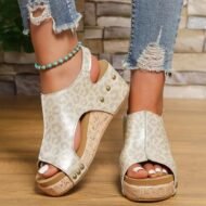 🔥Save 50% off🔥Women's Leather Platform Wedge Orthopedic Sandals - Image 8