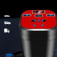 📢📢49%  OFF !! ⏰Car Mounted Cup Type Inverter Converter QC Charger - Image 4