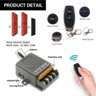 Wireless Remote Control Switch & Receiver Kit, No Wiring - Image 9