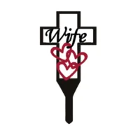 💖🎁Metal Cross Stake Insert Plaque for Cemetery Memorials - Image 5