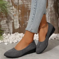 🔥Hot Sale🔥Elegant Lightweight Anti-Slip Low Heel Wedge Shoes - Image 9