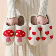 [Gift For Lover] Indoor Anti Slip Plush Slippers For Couples - Image 13