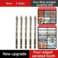 🏆Flash Sale⚡ 50K+ SOLD! 💥High-Strength 4-Flute Serrated Eccentric Drill Bit Kit - Image 17
