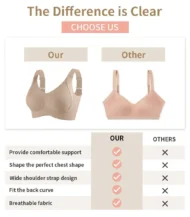 🎁Buy 1 Get 3 Packs💕Women's Ribbed Push Up Adjustable Wireless Bra - Image 25