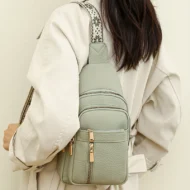 Women's Vintage PU Leather Chest Bag - Image 2