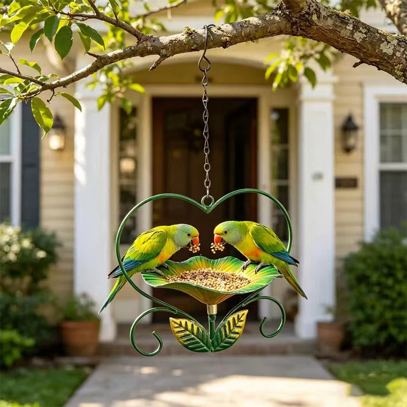 Outdoor Hanging Heart-Shaped Bird Feeder