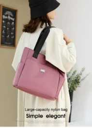 Large Capacity Waterproof Multi Pocket Nylon Shoulder Bag - Image 6