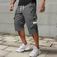 ⏳LAST DAY SALE 60% OFF !!📢Men's Casual Drawstring Capri Cargo Pants - Image 6