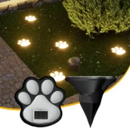 Solar Paw Print Garden Lights