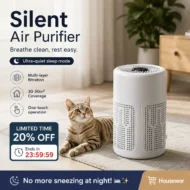 🥳2026 HOT SALE🥳💞50K+ SOLD!💐🔇 50% OFF! Silent Air Purifier – Multi‑layer filtration, ultra‑quiet sleep mode. Covers 30‑50m², one‑touch operation. Breathe clean, rest easy. No more sneezing at night! 🛌✨ - Image 4