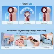 🌬️ LIMITED-TIME 50% OFF! ✨ Turbo Handheld Fan – LED Display, 6 Speeds, 3000mAh 🔋 - Image 11