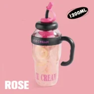 Stylish Large Capacity Sports Water Bottle with Straw - Image 9