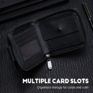 Men's Vintage Compact Zipper Wallet - Image 4