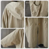Oversized Large Pocket Hooded Long Trench Coat - Image 7