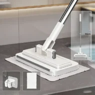 Hands-Free Flat Mop with Universal Cloth Clamp - Image 8