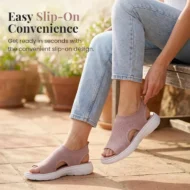 ⏳LAST DAY SALE ONLY ￡12.99!!💐 Women's Breathable Knit Platform Sandals – Air-permeable knit upper, cushioned sole & lightweight comfy summer footwear ✨ - Image 17