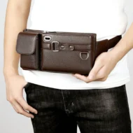 Men's Portable Business-Style Leather Waist Bag - Image 3