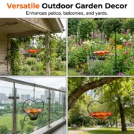 🐦 50% OFF NOW! 💖 Heart-Shaped Bird Feeder – Floral Design, Hanging, Rust-Resistant & Perfect for Backyard or Balcony 🏡 - Image 8