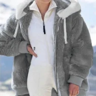 🎁Christmas Hot Sale 49% OFF🎄Hooded Fleece Jacket with Shearling Lining❄️ - Image 9