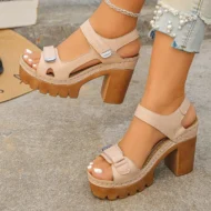 Women's Summer Platform One-Strap Sandals - Image 11