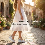 Women's Open Toe Ankle Strap Wedge Sandals - Image 5