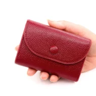 🔥Best Christmas present ever🎁🎄Fashion Lychee Pattern PU Leather Short Wallet with Convenient Snap Button - Image 3