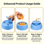 Slow Feeder Licking Bowl with Rolling Ball - Image 5