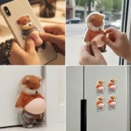 💞50K+ SOLD! 🔥🔥50% OFF!🎁🎁3D Cute Shiba Inu Self-Adhesive Door Stopper & Stress Ball - Image 12